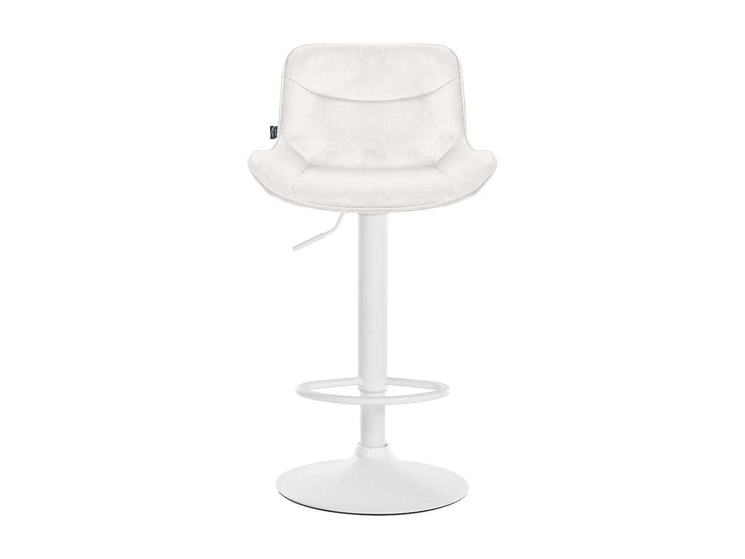 Lot de 2  Tabouret de bar - Velours & Blanc - Crème - Vonore