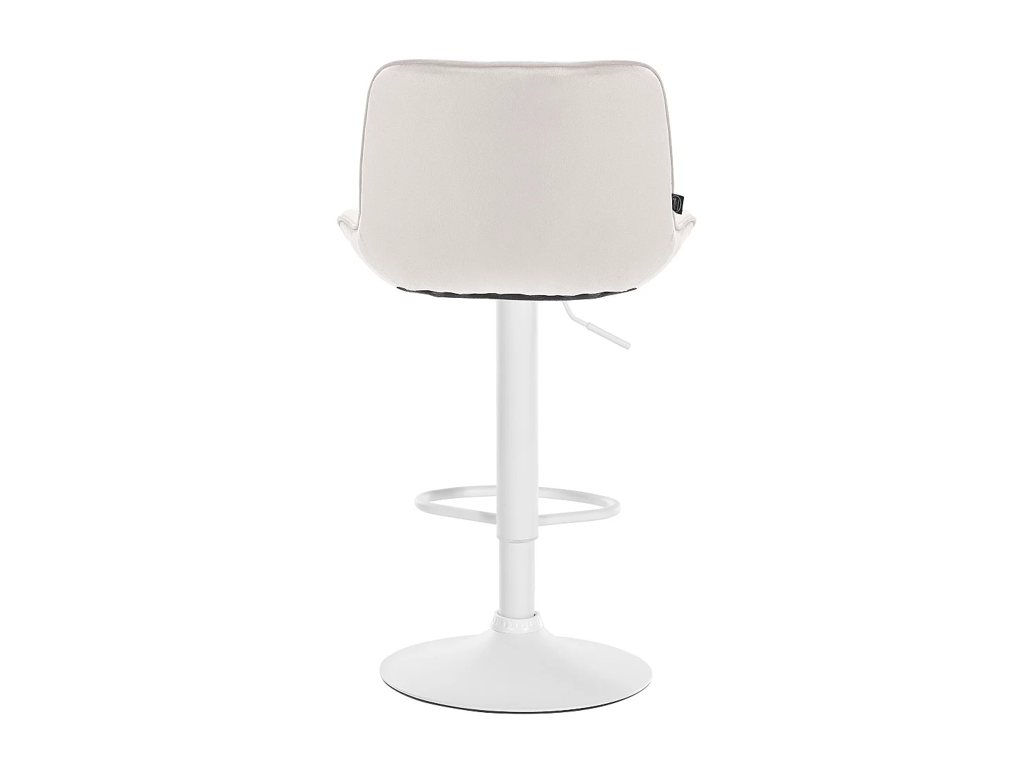 Lot de 2  Tabouret de bar - Velours & Blanc - Crème - Vonore
