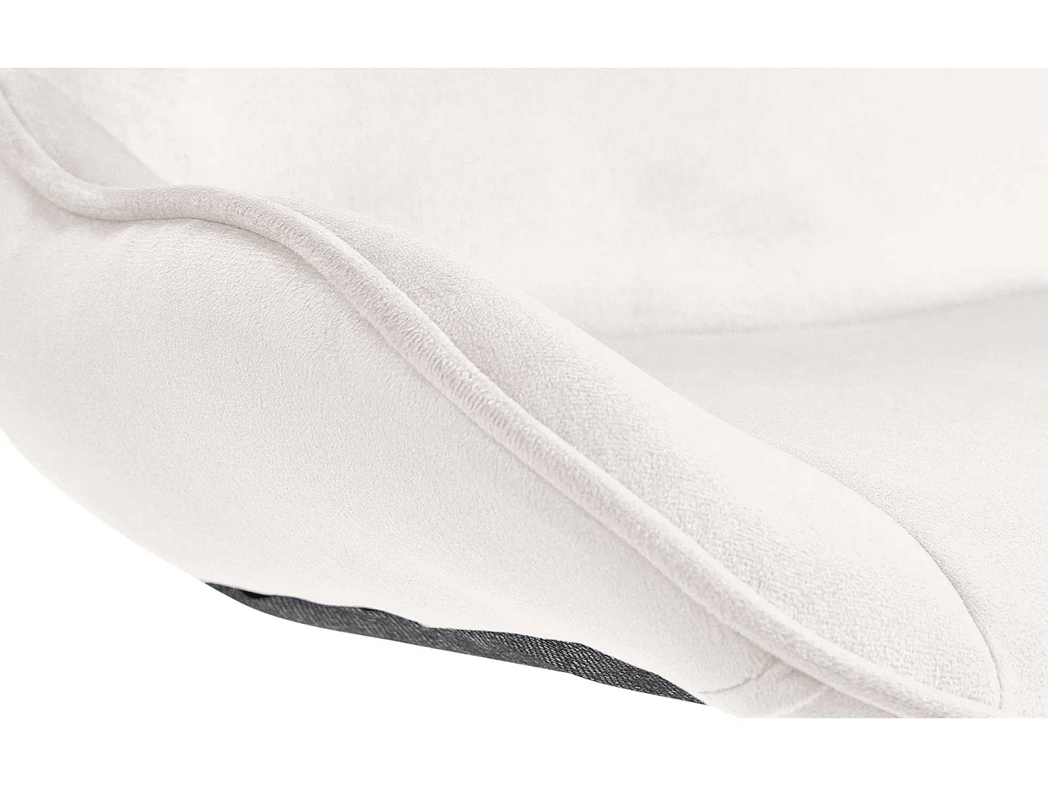 Lot de 2  Tabouret de bar - Velours & Blanc - Crème - Vonore