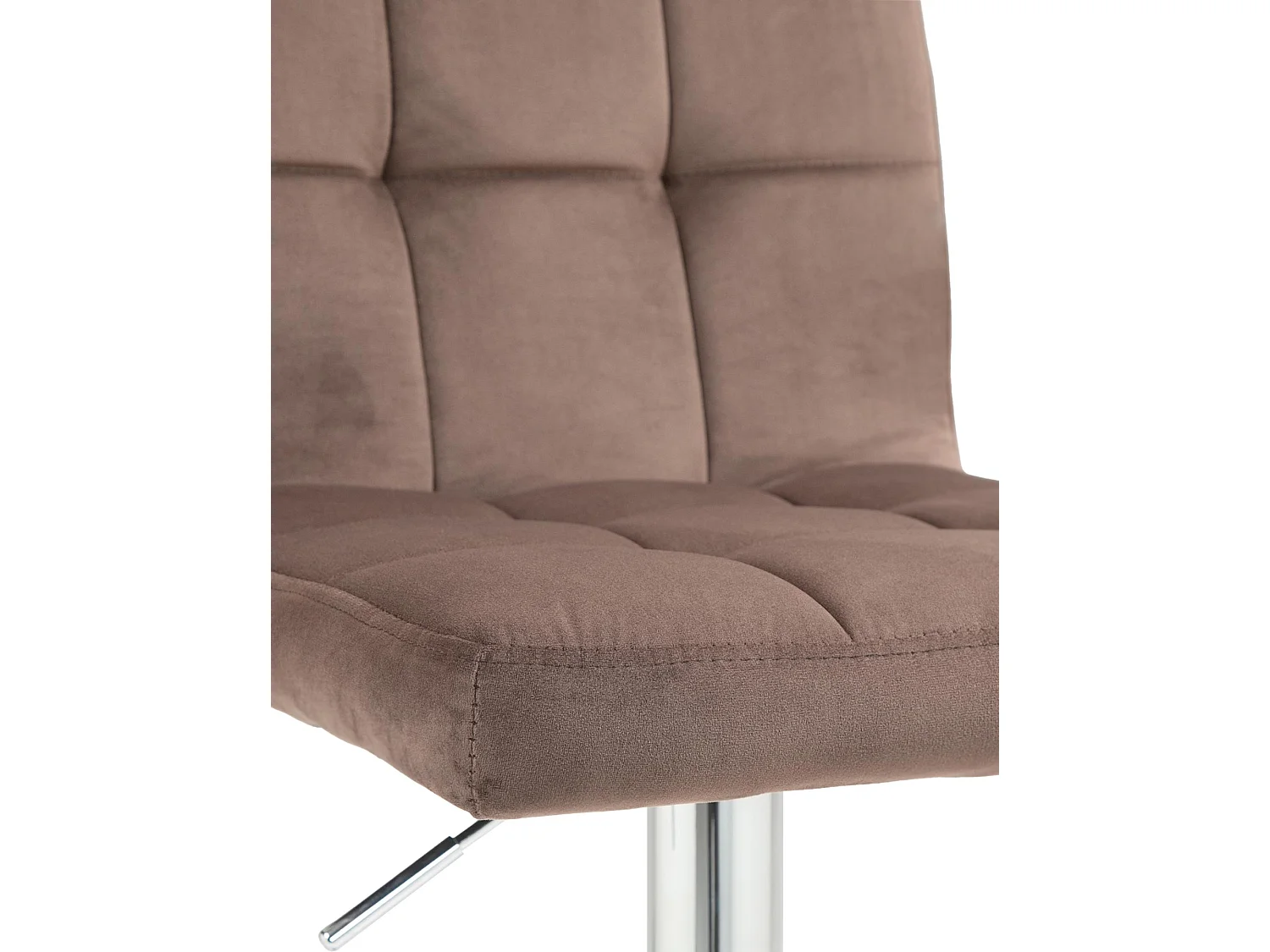 Lot de 2  Tabouret de bar - Velours & Chrome - Marron - Peru