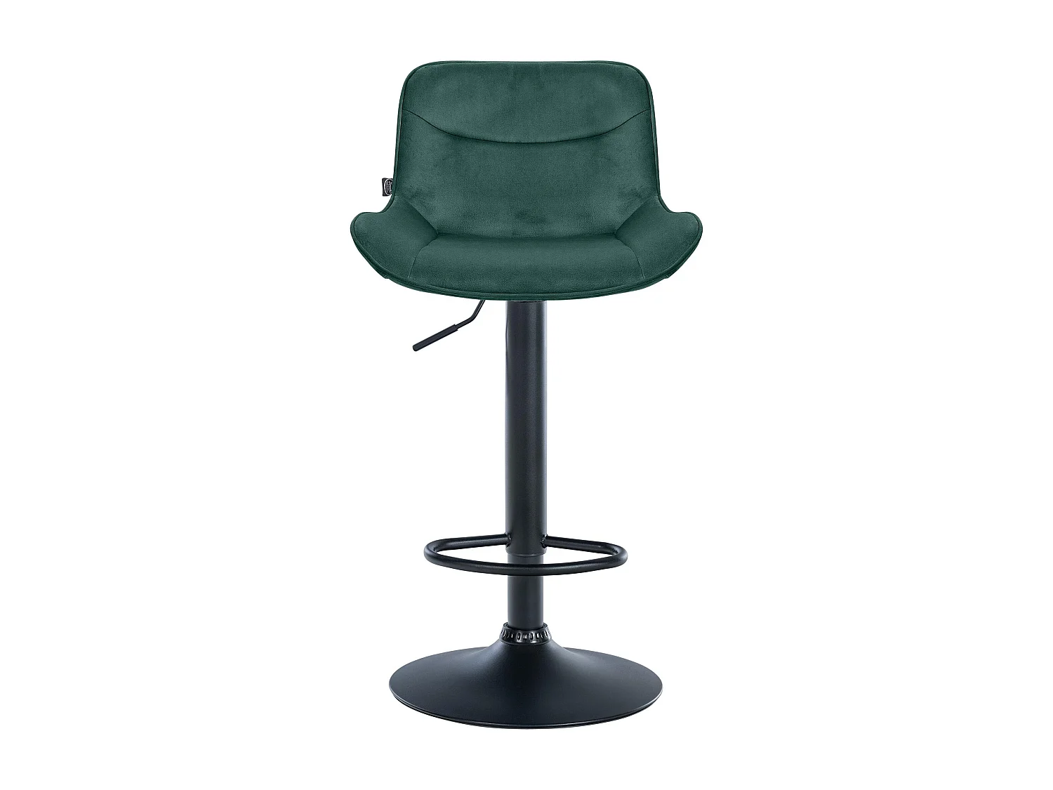 Tabouret de bar - Velours & Noir - Vert - Vonore