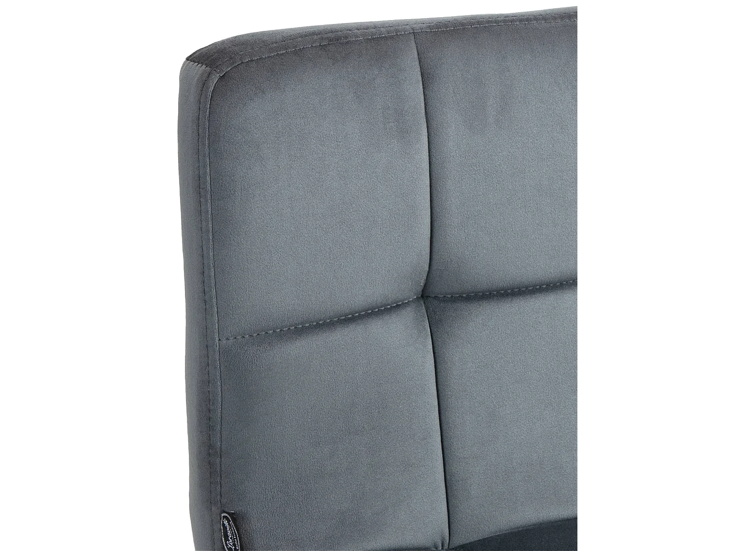 Lot de 2  Tabouret de bar - Velours & Chrome - Gris foncé - Peru