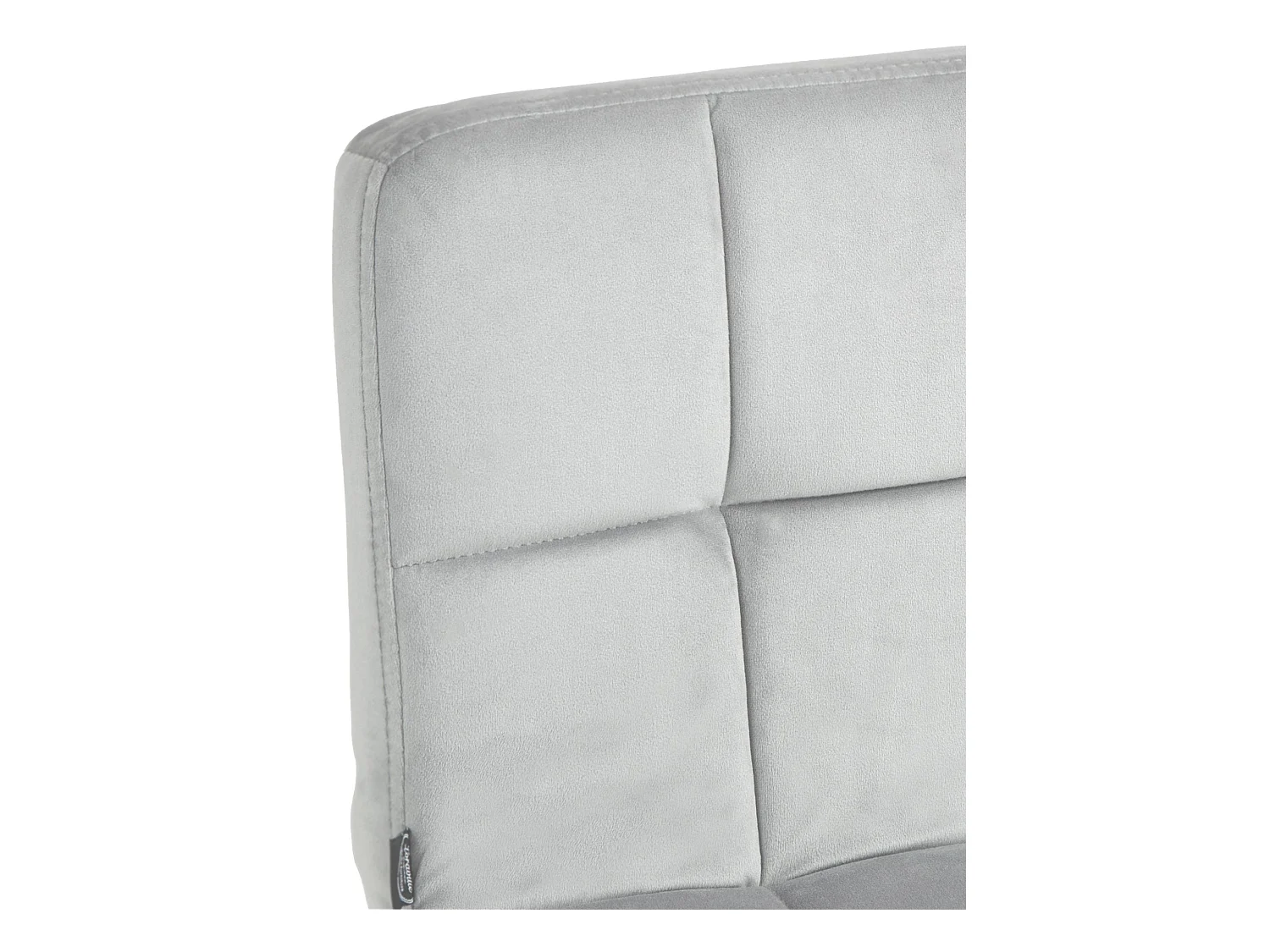 Lot de 2  Tabouret de bar - Velours & Blanc - Gris - Peru