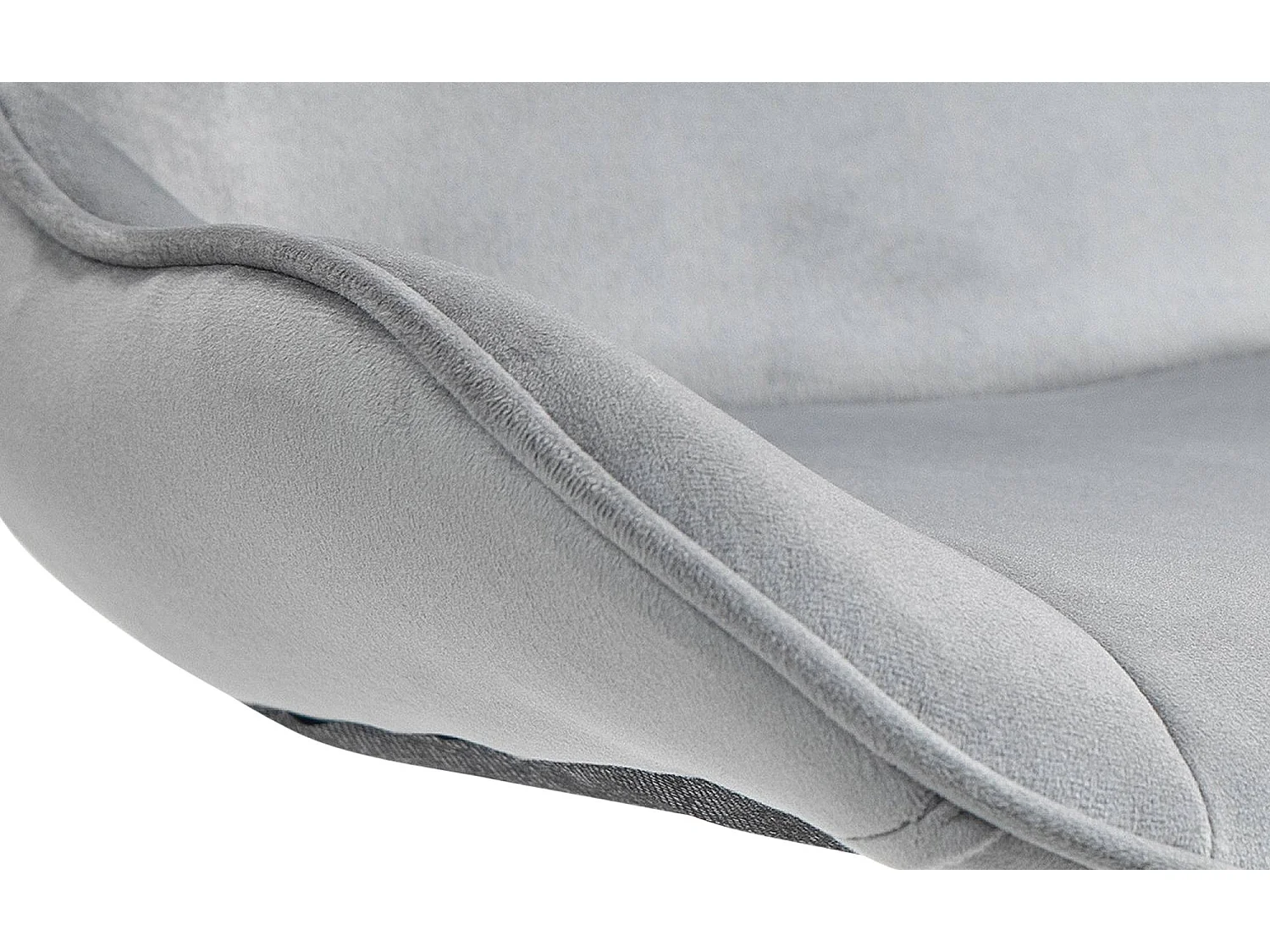 Tabouret de bar - Velours & Chrome - Gris - Vonore