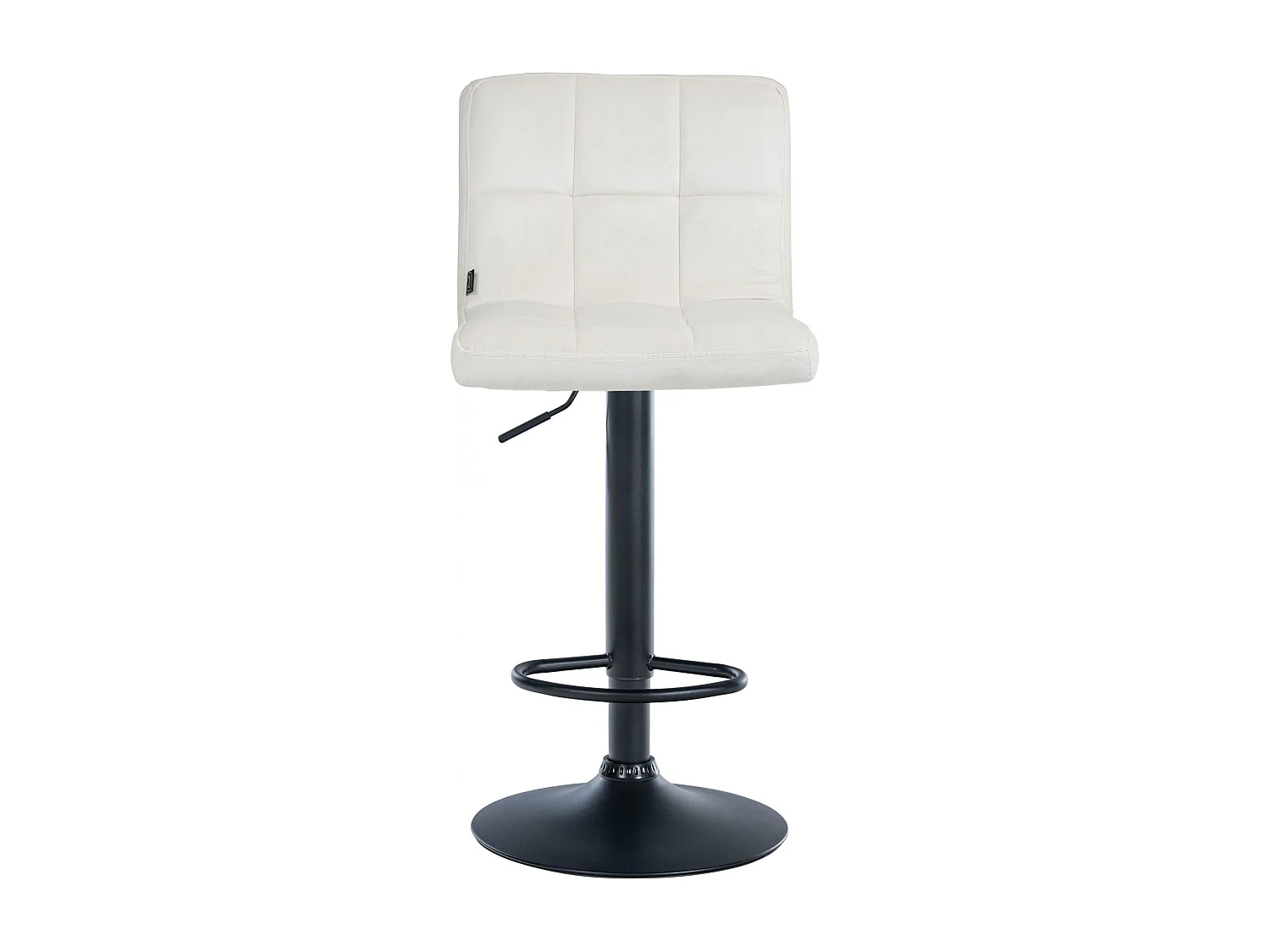 Lot de 2  Tabouret de bar - Velours & Noir - Crème - Peru