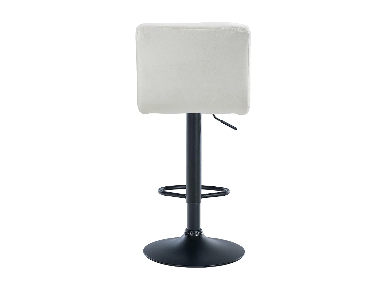 Lot de 2  Tabouret de bar - Velours & Noir - Crème - Peru