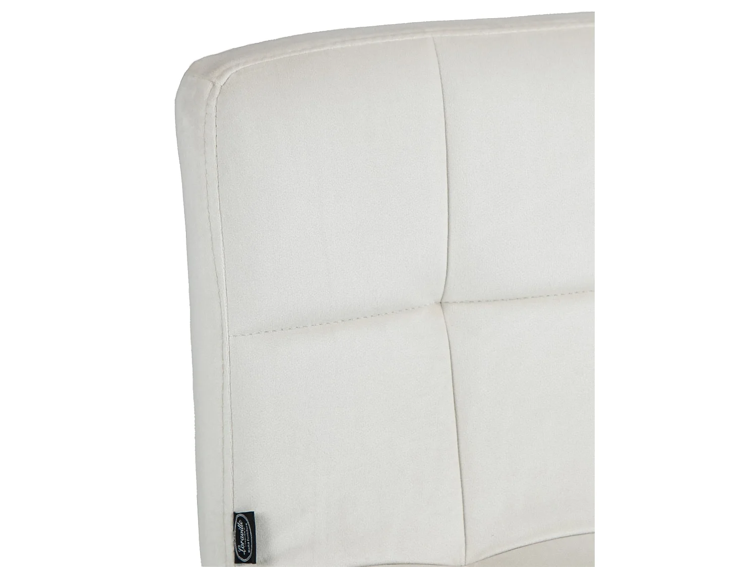 Lot de 2  Tabouret de bar - Velours & Noir - Crème - Peru