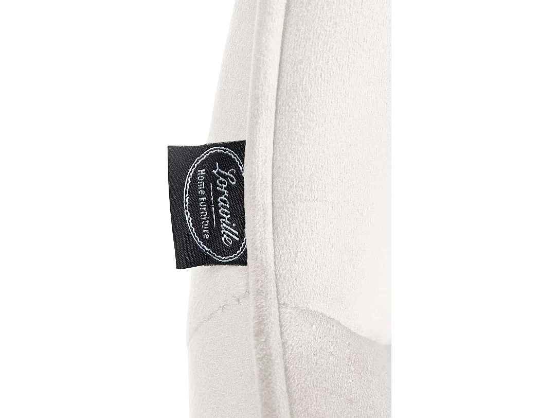 Tabouret de bar - Velours & Blanc - Crème - Vonore