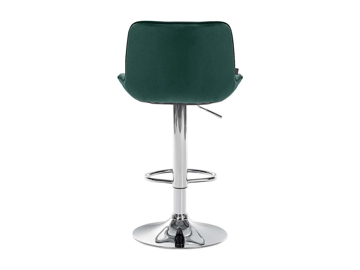 Tabouret de bar - Velours & Chrome - Vert - Vonore