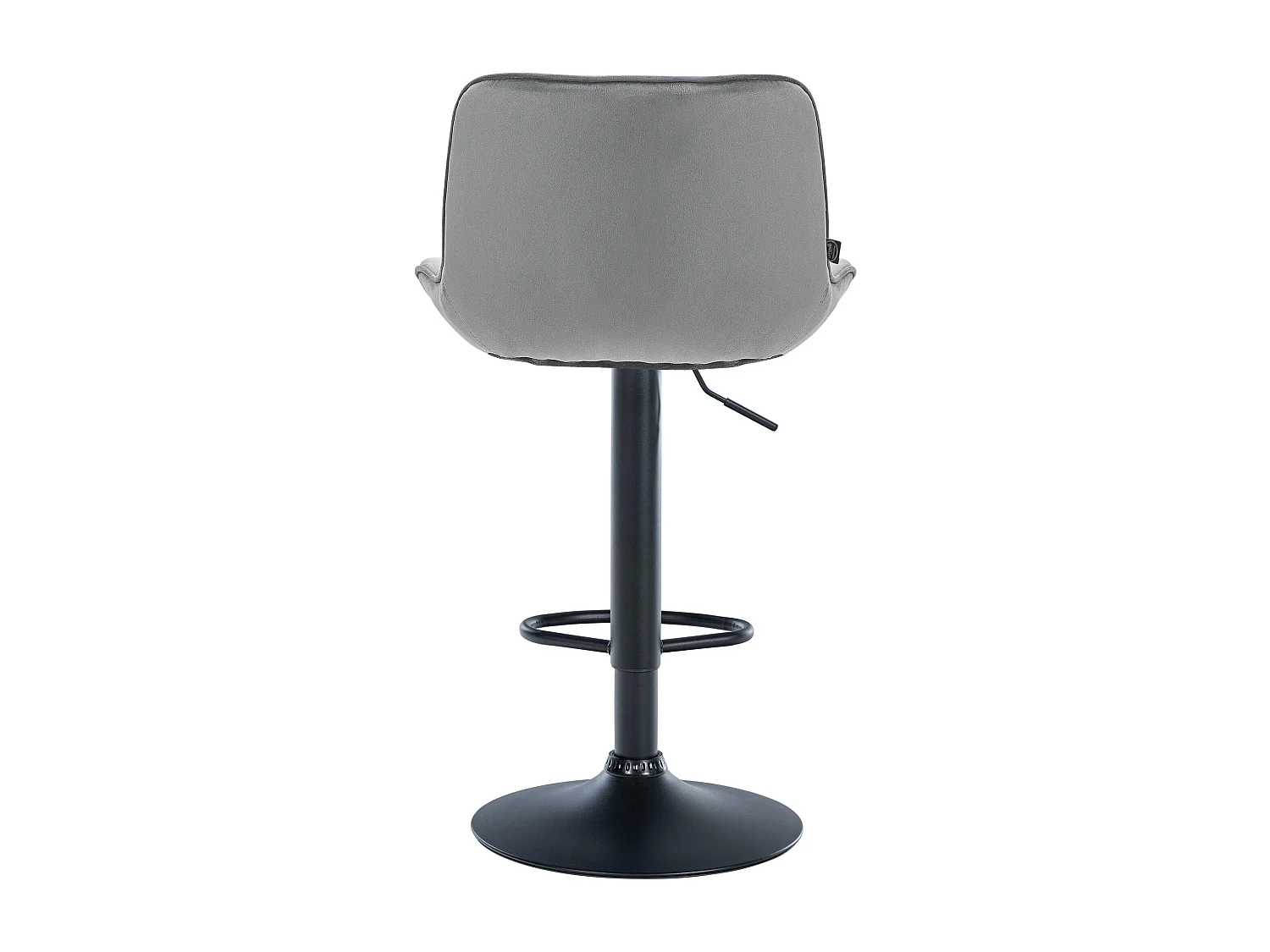 Lot de 2  Tabouret de bar - Velours & Noir - Gris - Vonore