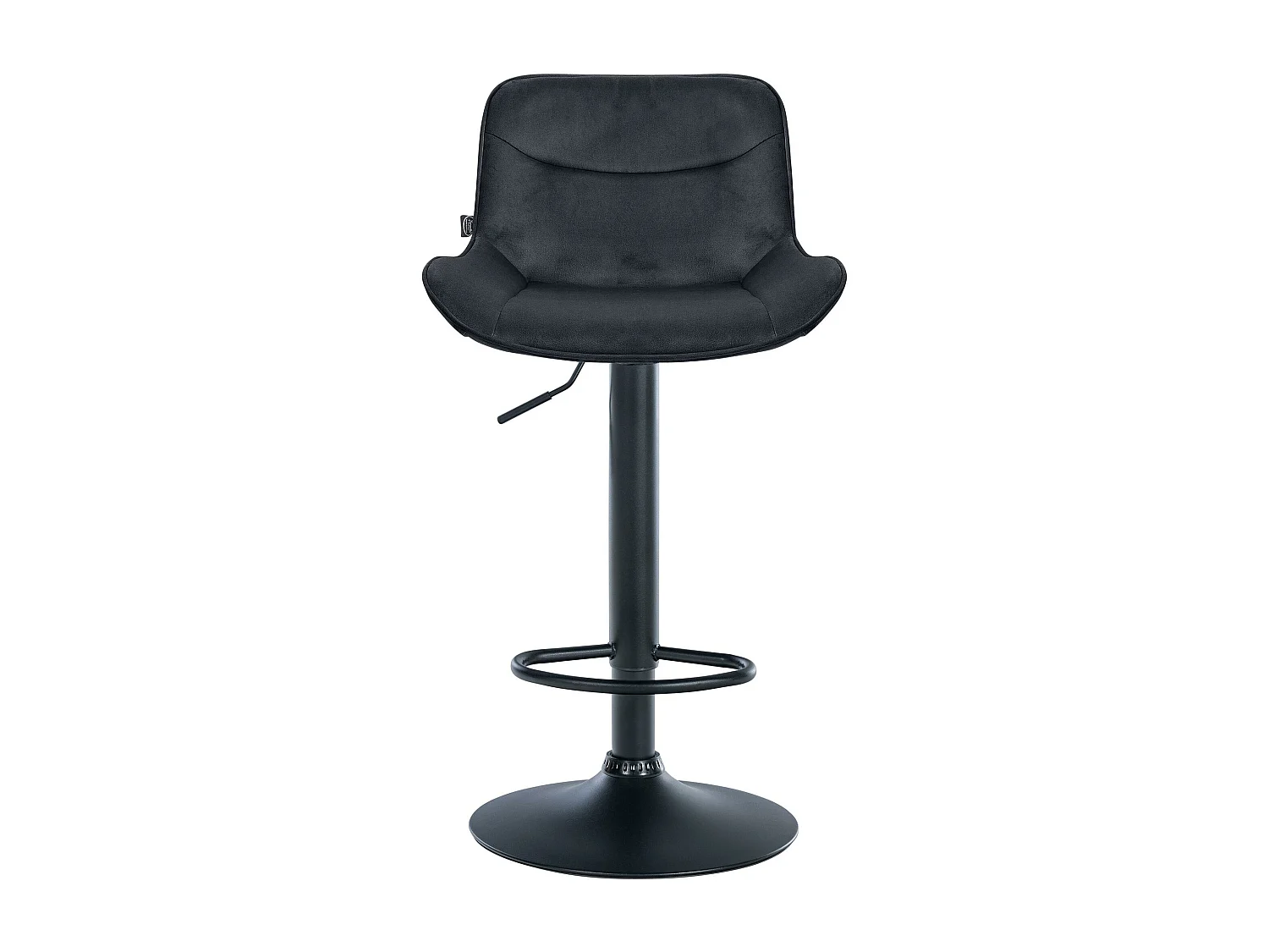 Lot de 2  Tabouret de bar - Velours & Noir - Noir - Vonore