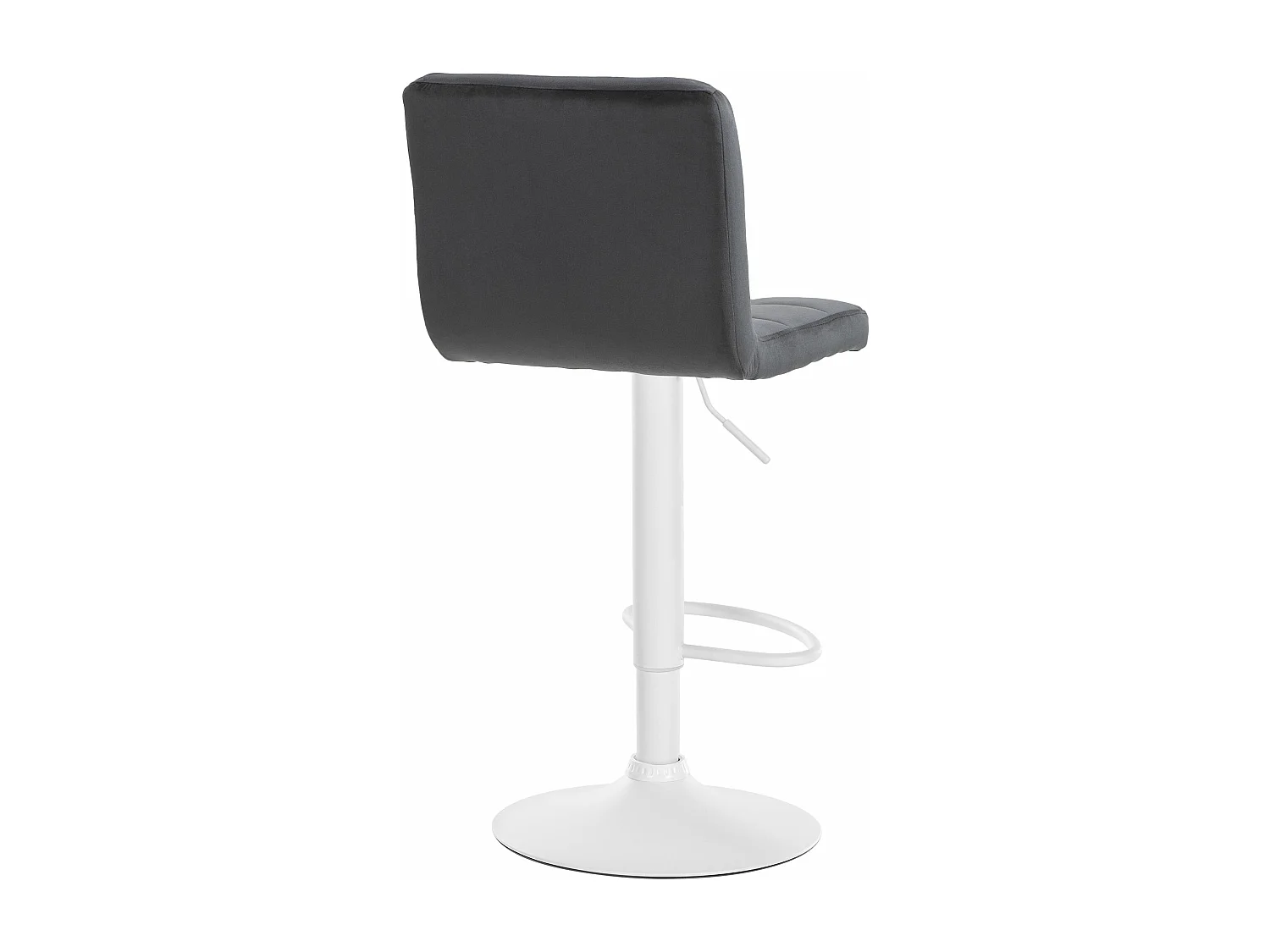 Lot de 2  Tabouret de bar - Velours & Blanc - Noir - Peru