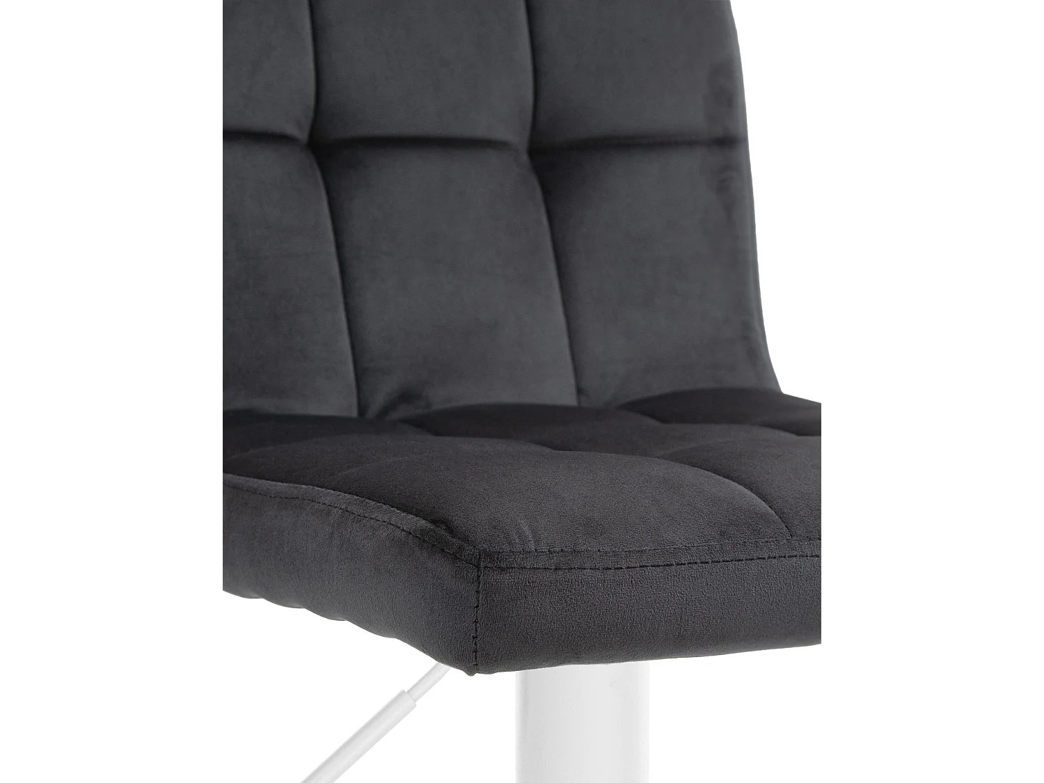 Lot de 2  Tabouret de bar - Velours & Blanc - Noir - Peru