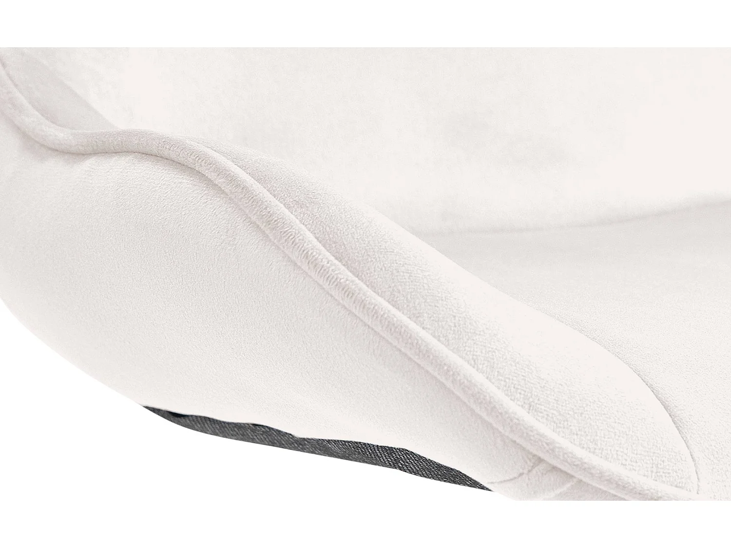 Tabouret de bar - Velours & Chrome - Crème - Vonore