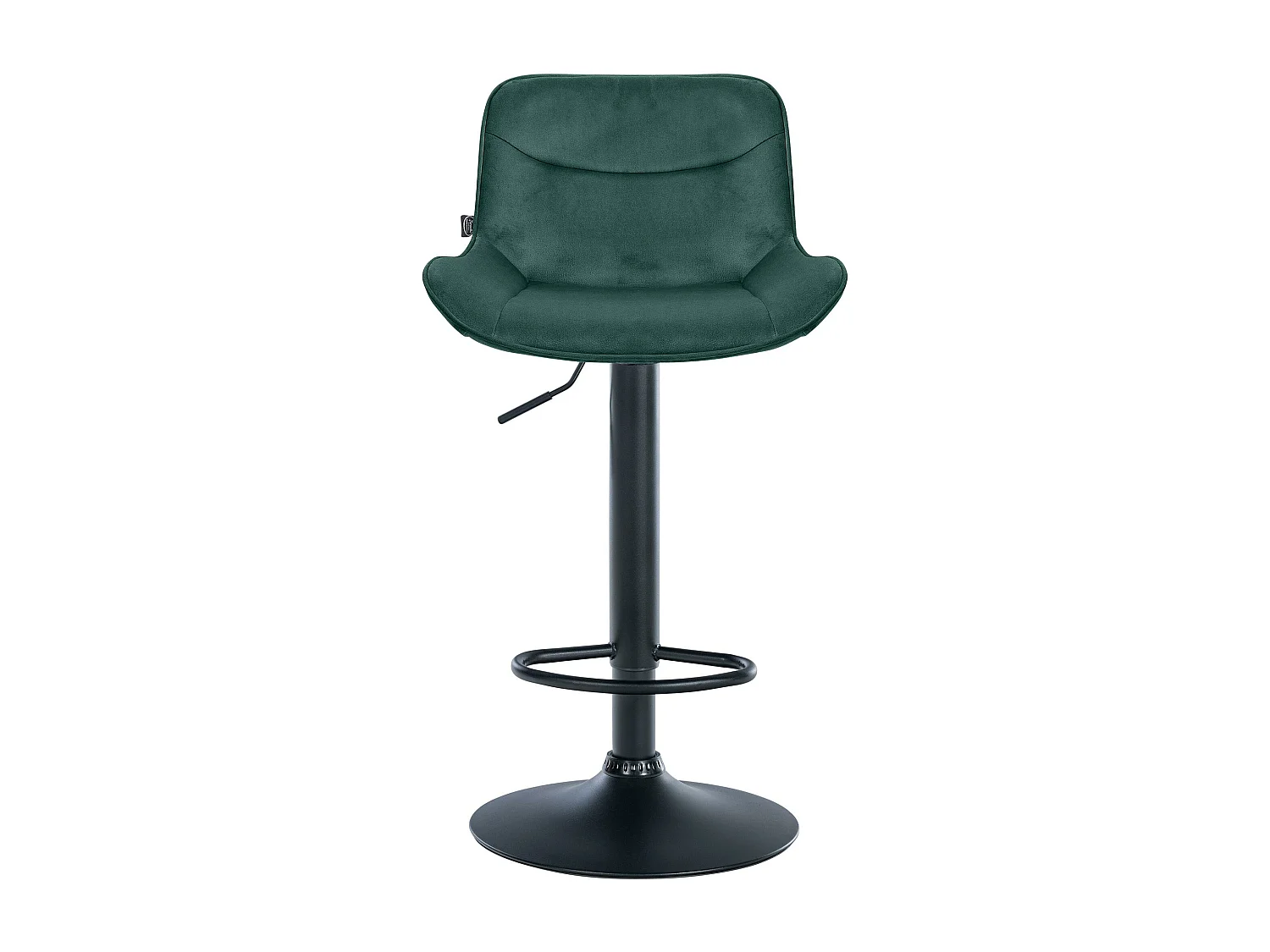 Lot de 2  Tabouret de bar - Velours & Noir - Vert - Vonore