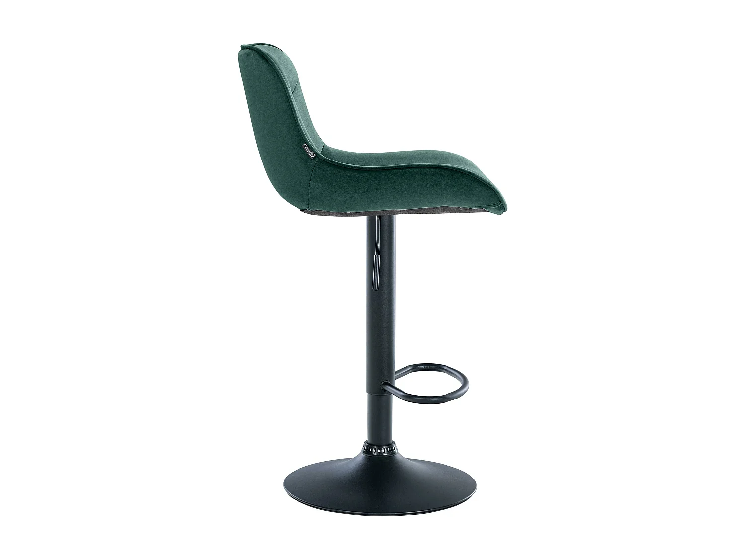 Lot de 2  Tabouret de bar - Velours & Noir - Vert - Vonore