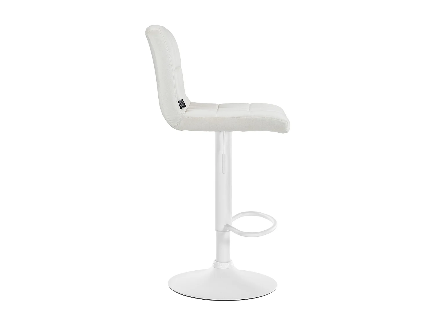 Lot de 2  Tabouret de bar - Velours & Blanc - Crème - Peru