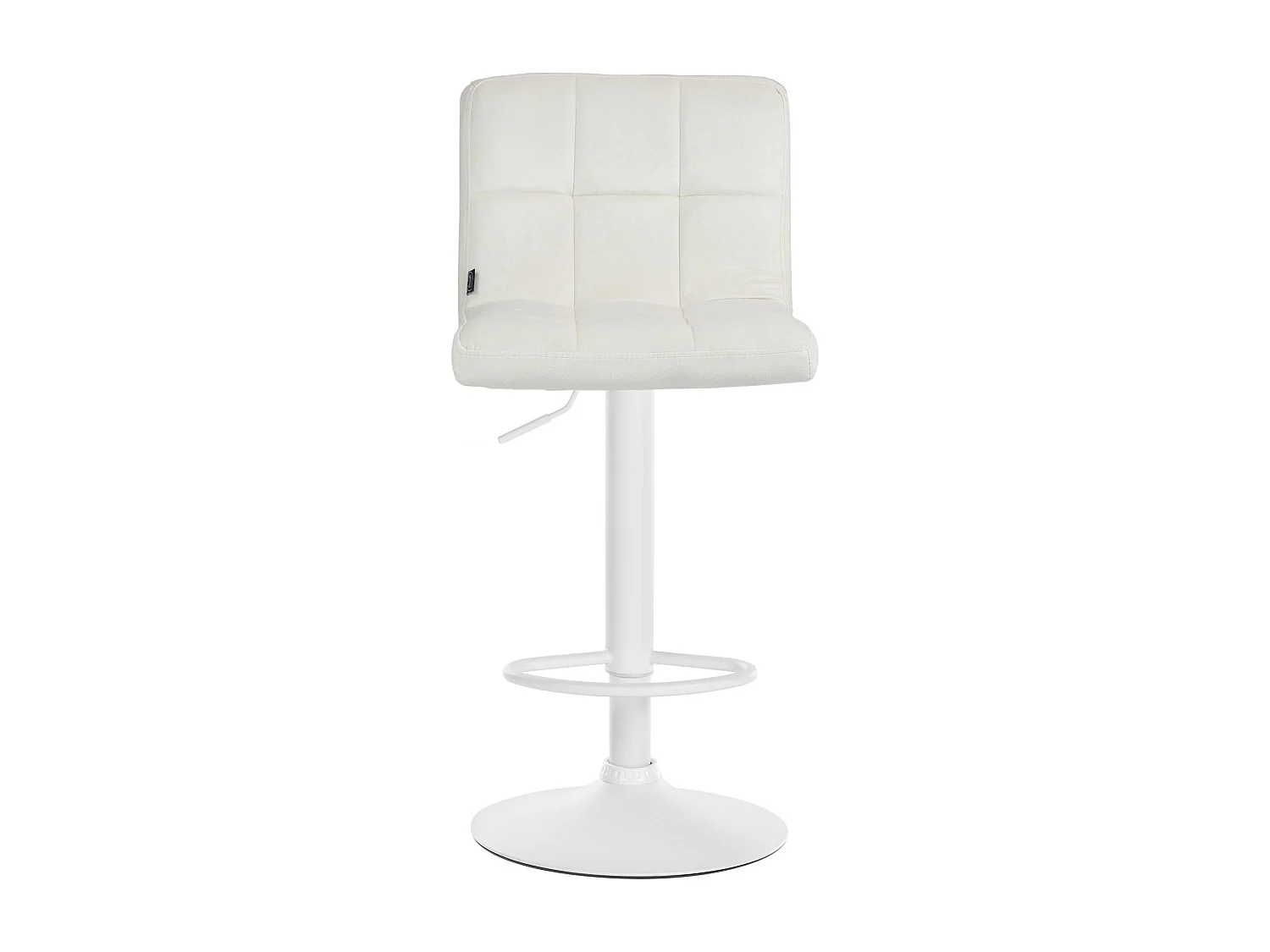 Lot de 2  Tabouret de bar - Velours & Blanc - Crème - Peru