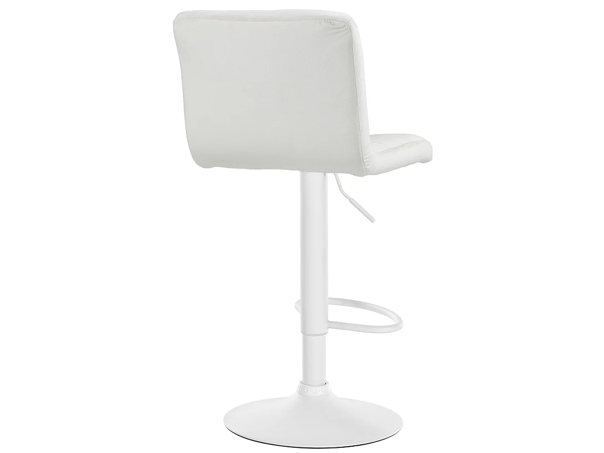 Lot de 2  Tabouret de bar - Velours & Blanc - Crème - Peru