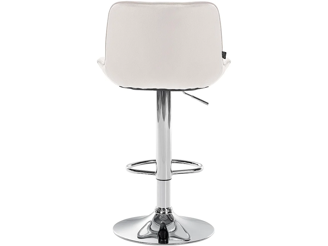 Lot de 2  Tabouret de bar - Velours & Chrome - Crème - Vonore