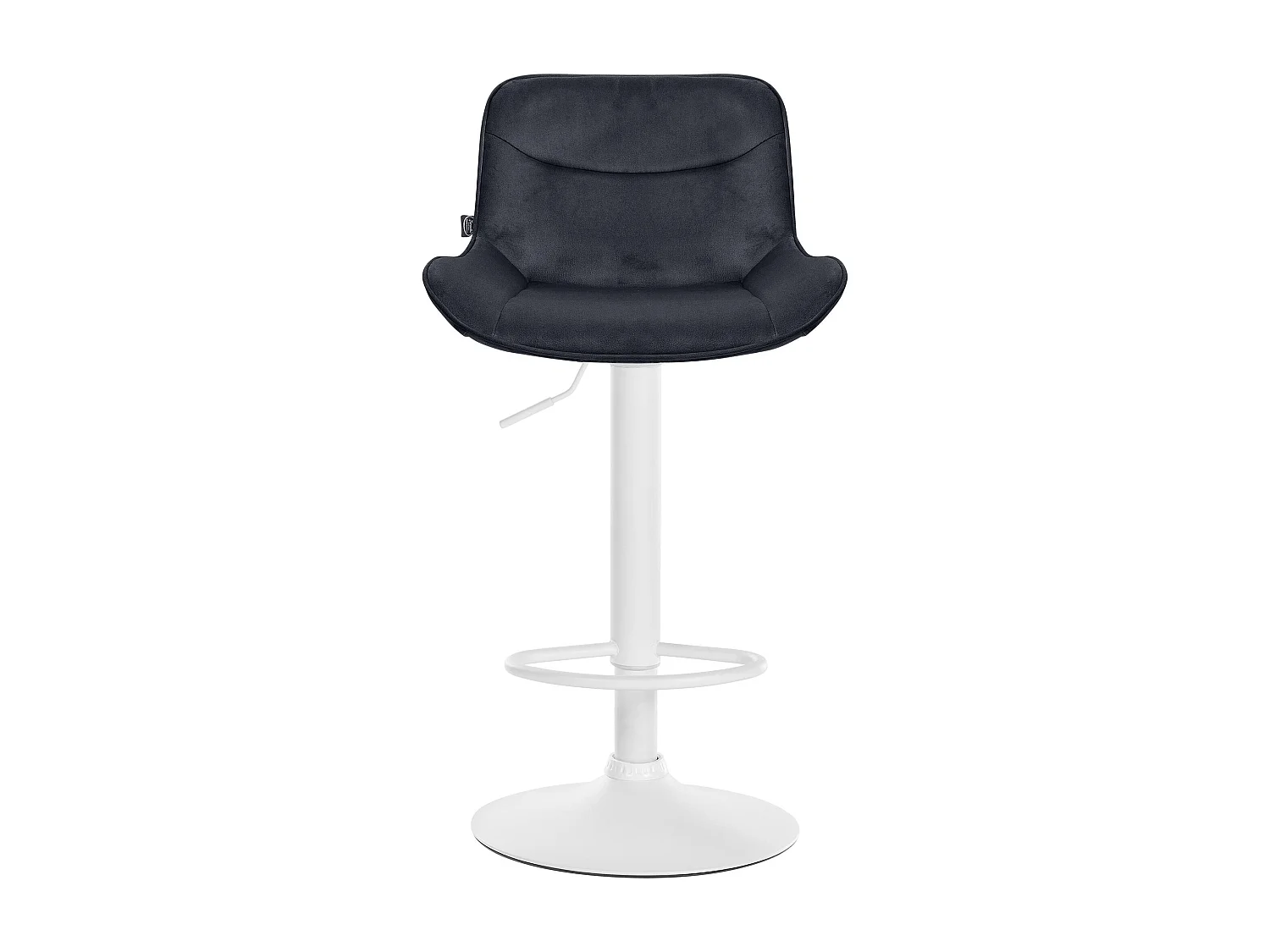 Lot de 2  Tabouret de bar - Velours & Blanc - Noir - Vonore