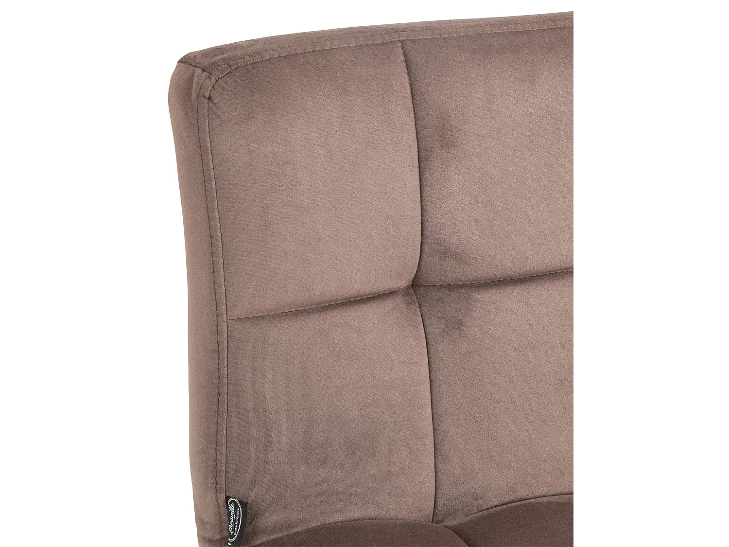 Lot de 2  Tabouret de bar - Velours & Noir - Marron - Peru