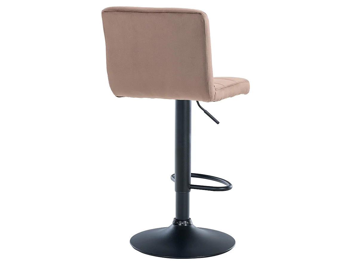 Lot de 2  Tabouret de bar - Velours & Noir - Marron - Peru
