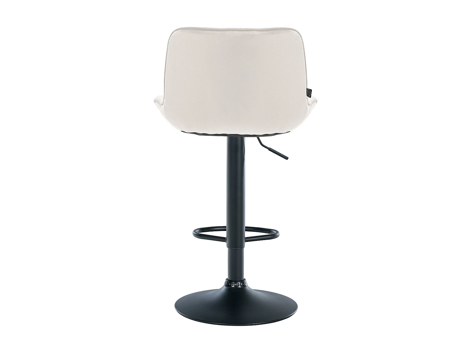 Lot de 2  Tabouret de bar - Velours & Noir - Crème - Vonore