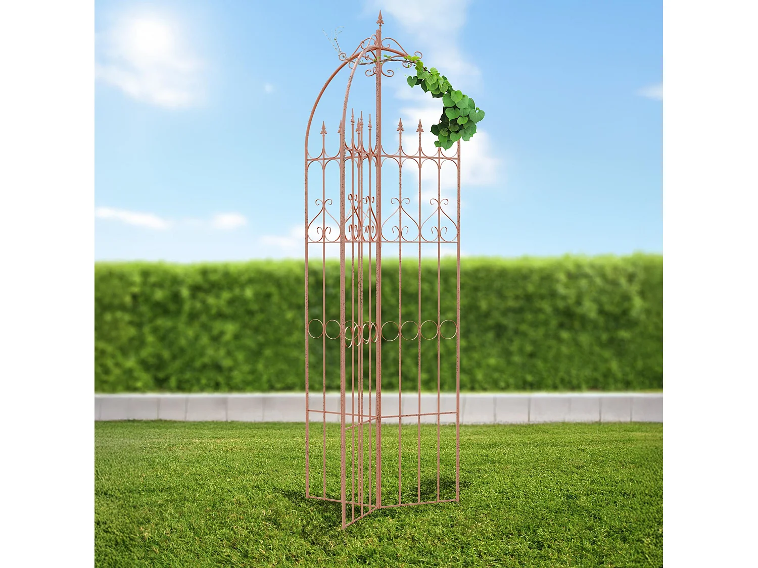 Treillis - Métal - Marron - Flowton