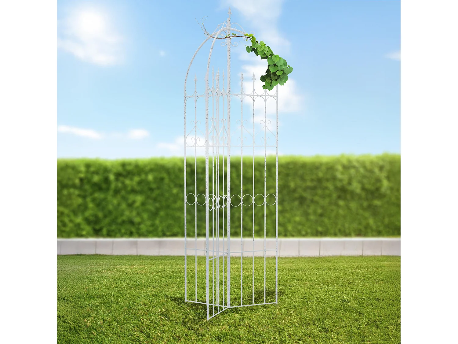 Treillis - Métal - Blanc antique - Flowton