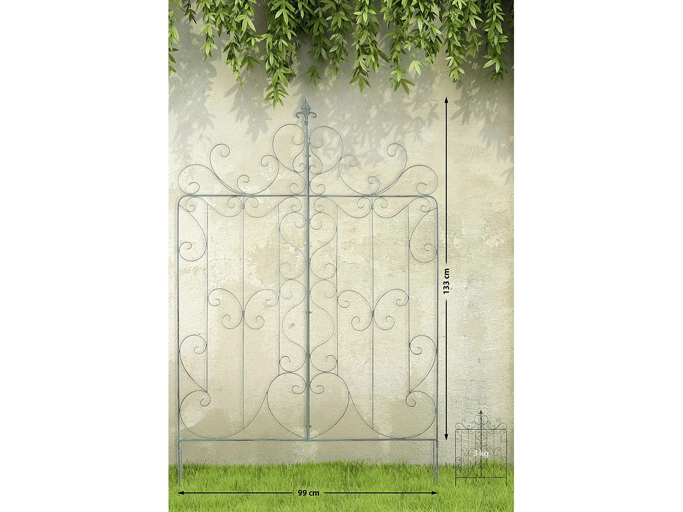 Treillis - Métal & Nature - Vert antique - Mandevilla