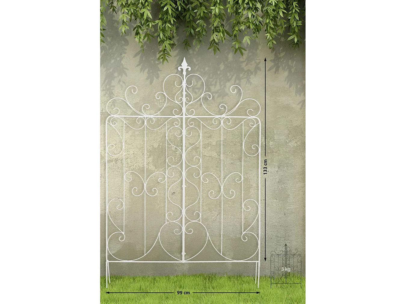 Treillis - Métal & Nature - Blanc - Mandevilla