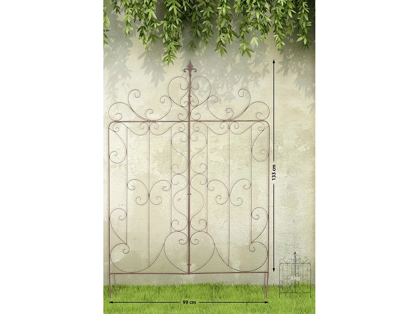 Treillis - Métal & Nature - Marron antique - Mandevilla