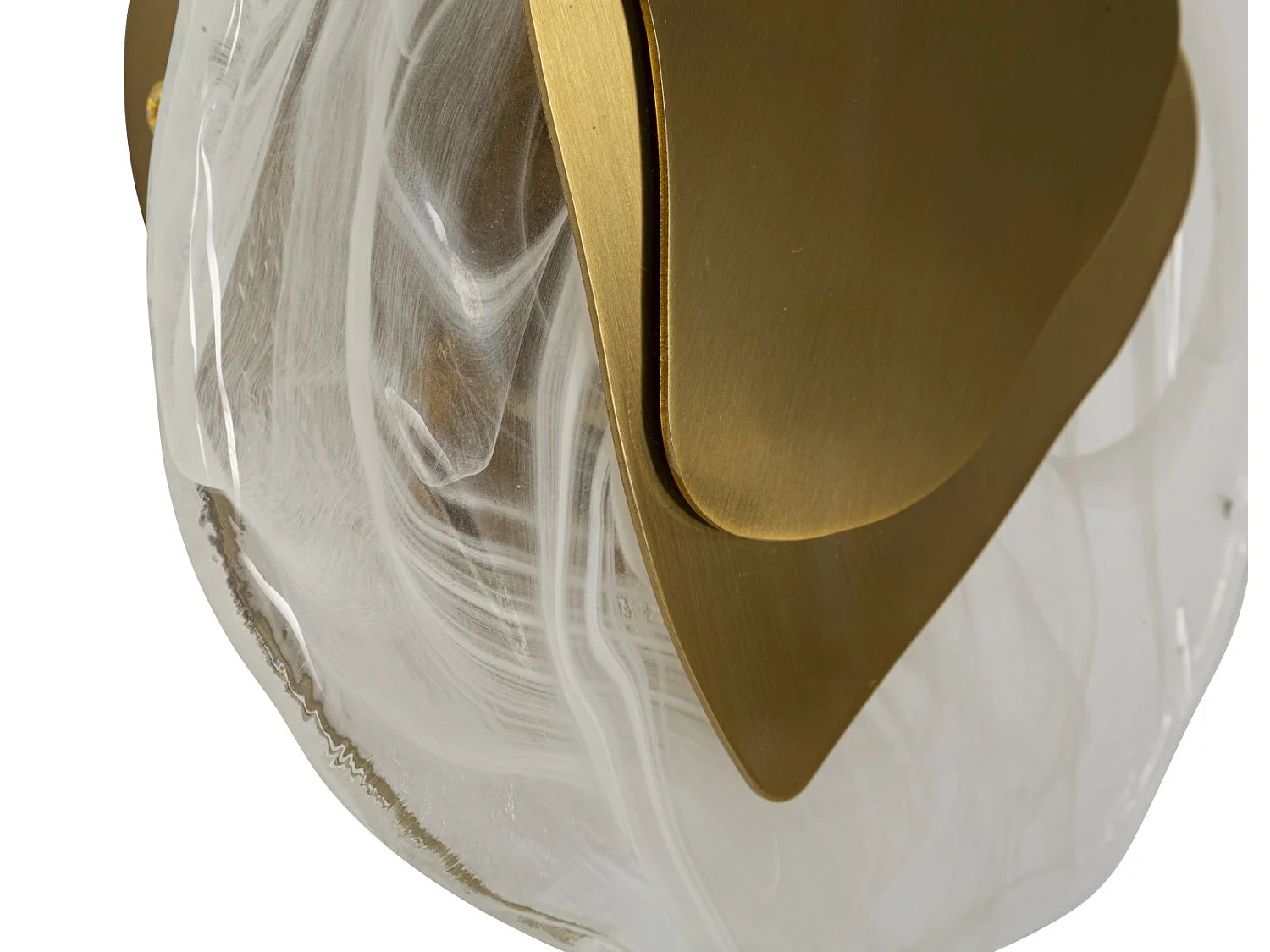 Applique Murale en Verre "Ocean" 31cm Blanc & Or