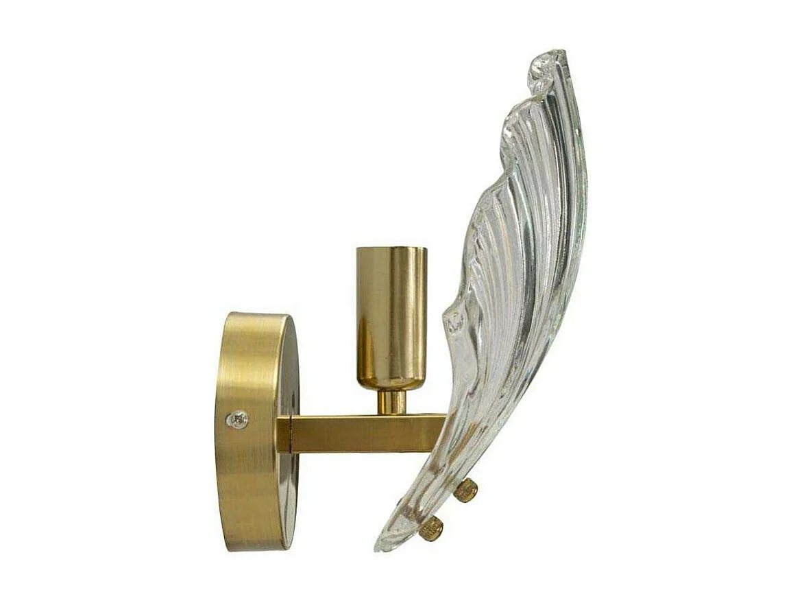 Applique Murale en Verre "Coquillage" 22cm Transparent