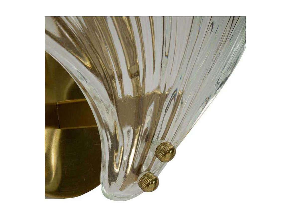 Applique Murale en Verre "Coquillage" 22cm Transparent