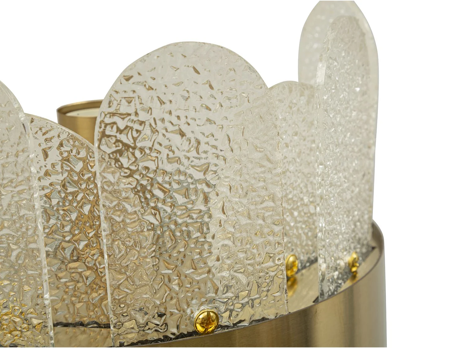 Applique Murale en Verre "Gris" 28cm Blanc