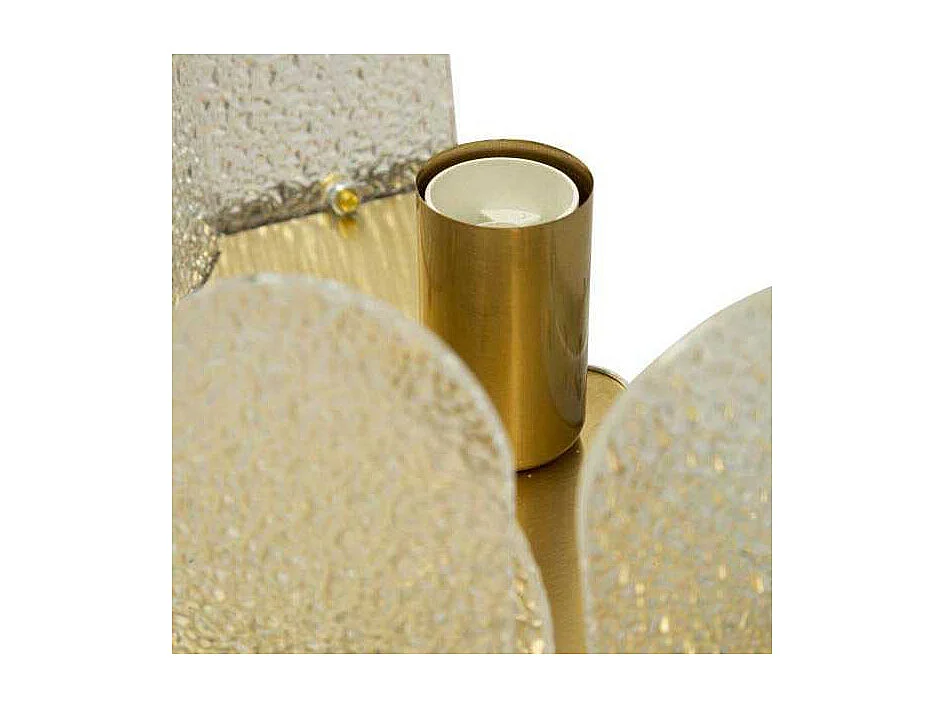 Applique Murale en Verre "Gris" 28cm Blanc