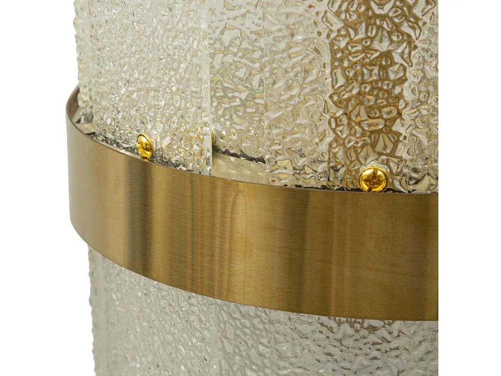 Applique Murale en Verre "Gris" 28cm Blanc