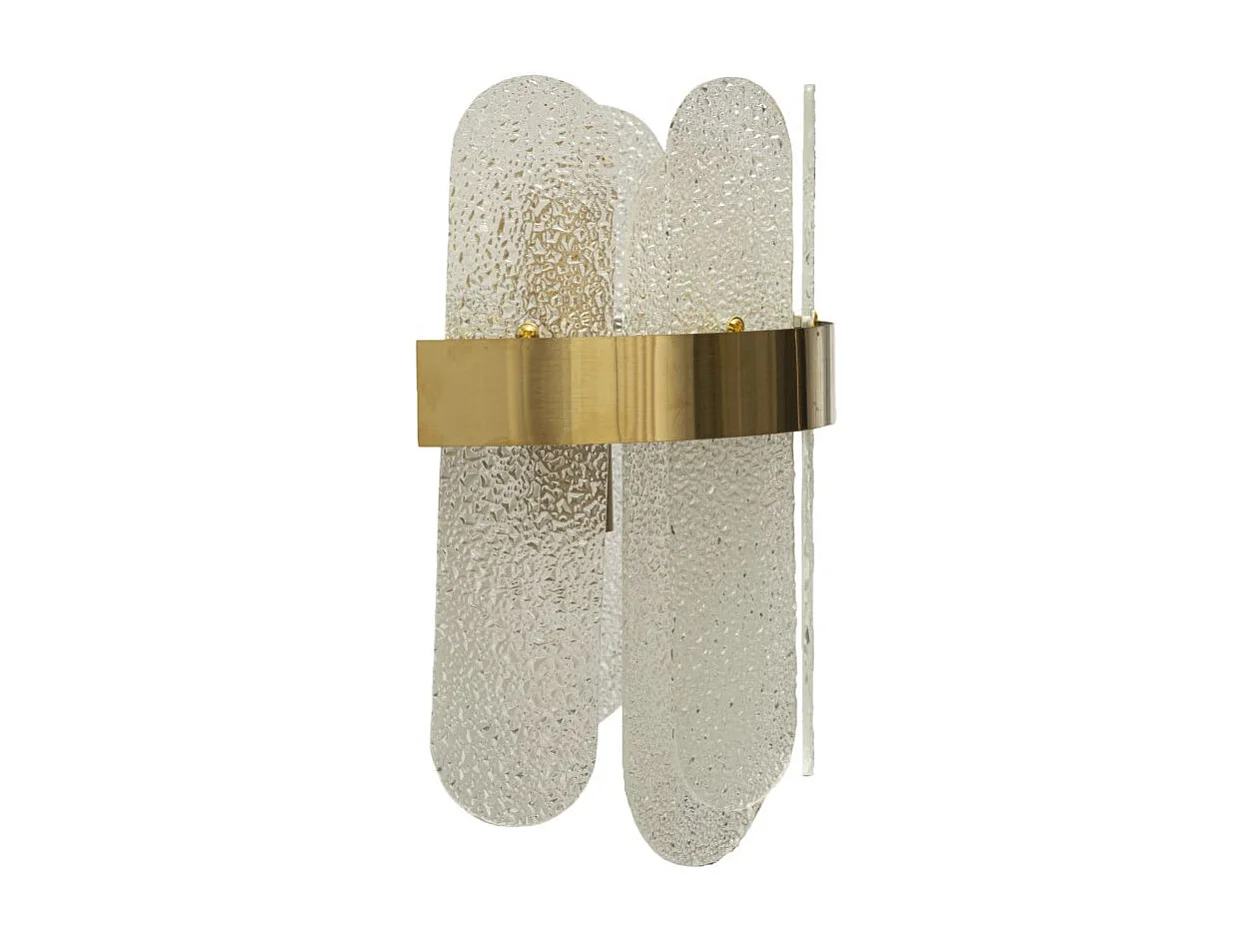 Applique Murale en Verre "Gris" 28cm Blanc