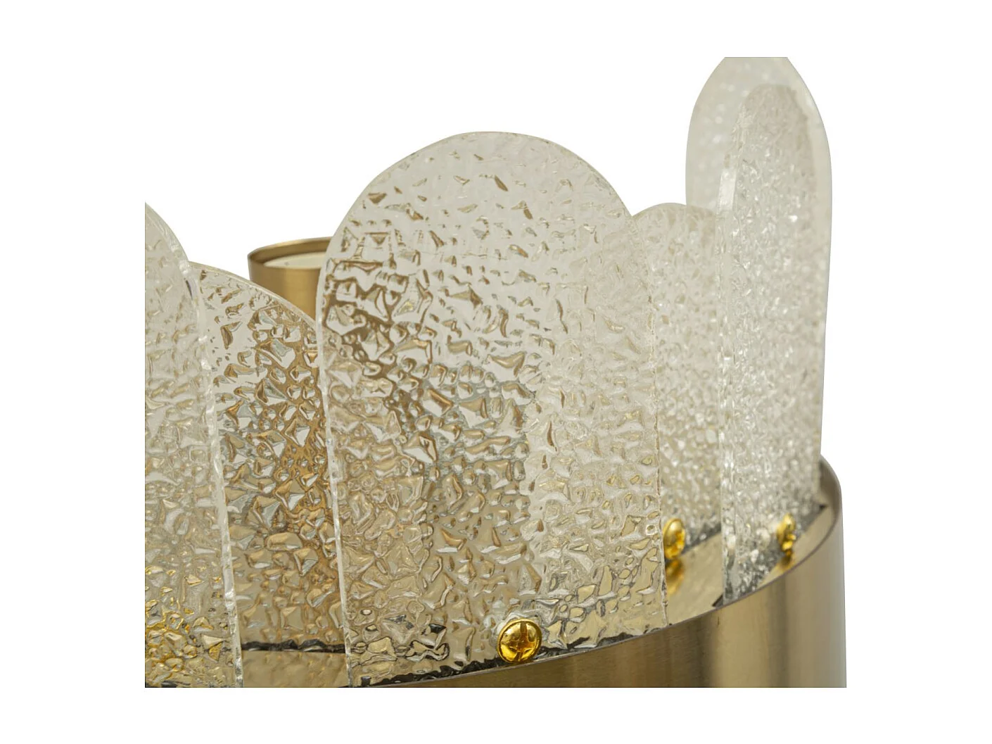 Applique Murale en Verre "Gris" 28cm Blanc