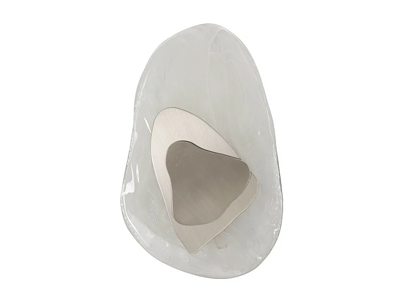 Applique Murale en Verre "Ocean" 32cm Blanc & Argent