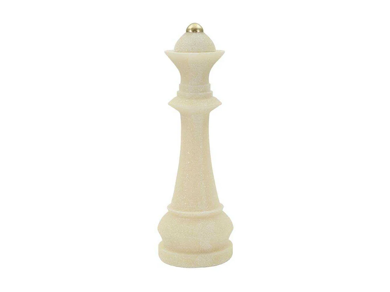 Pièce d'Échec Déco Reine "Quarzy" 36cm Blanc