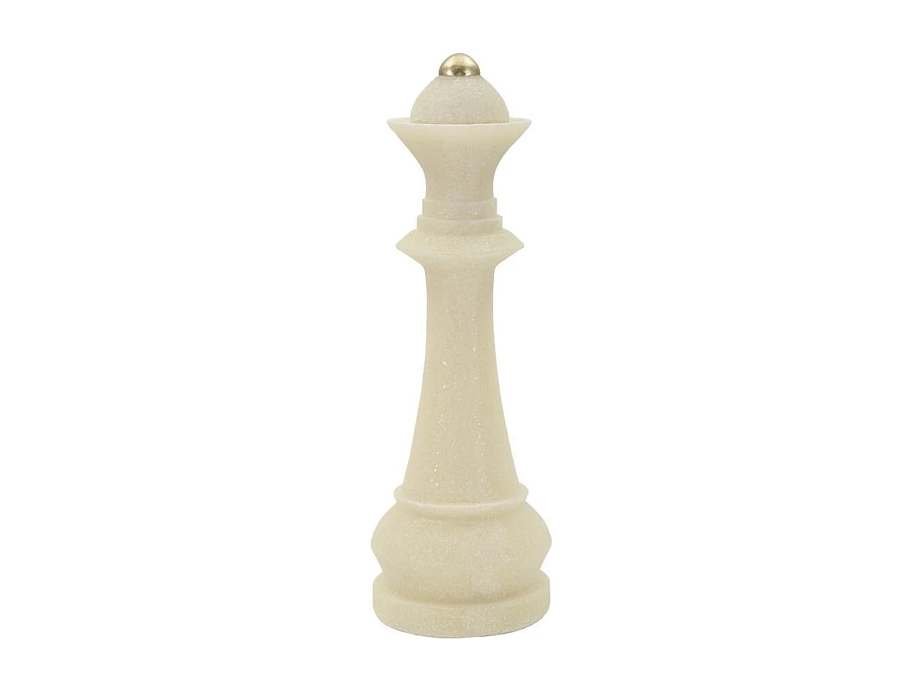 Pièce d'Échec Déco Reine "Quarzy" 36cm Blanc