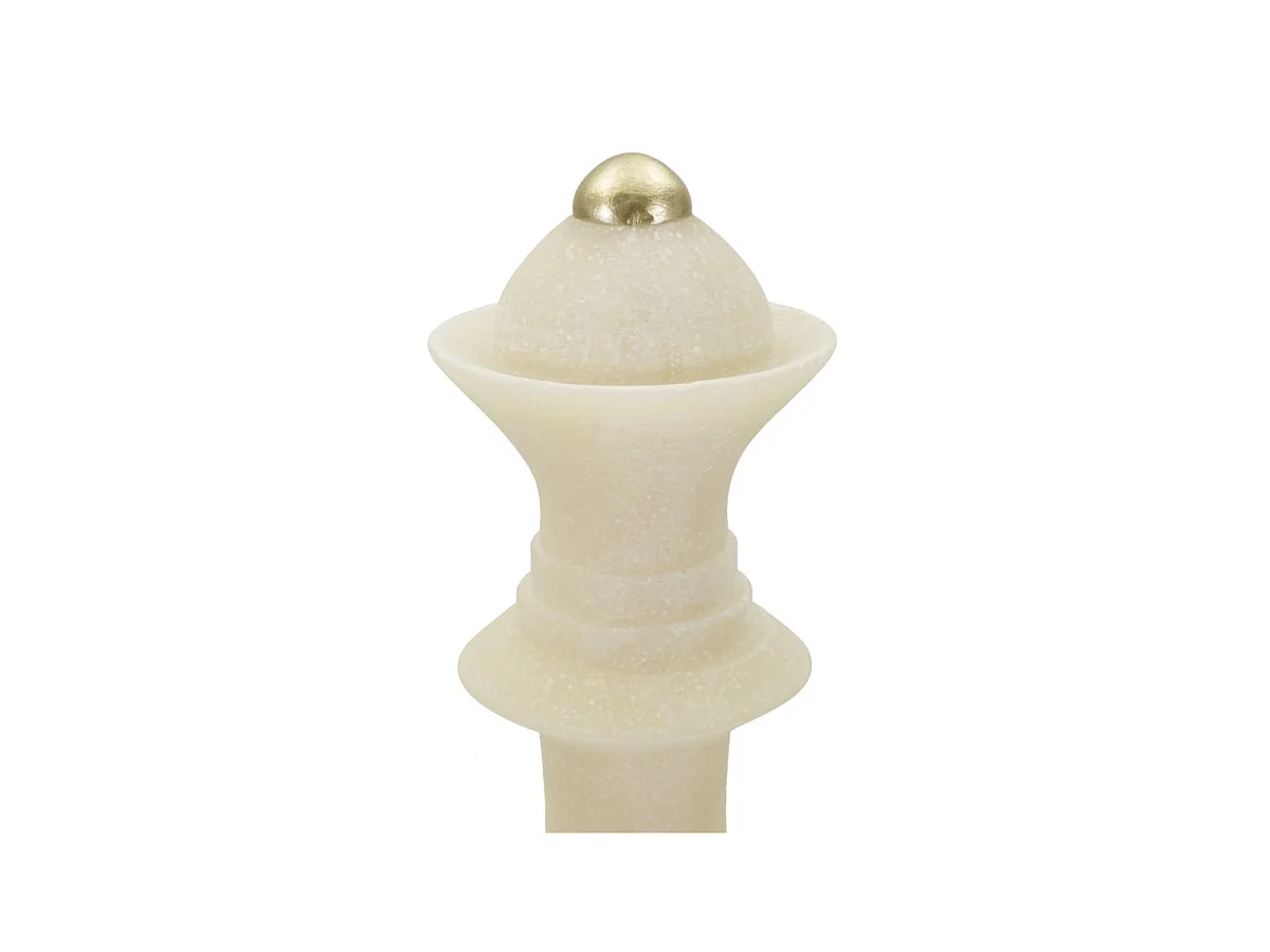 Regina degli scacchi in resina beige e dorata Ø cm 12x36