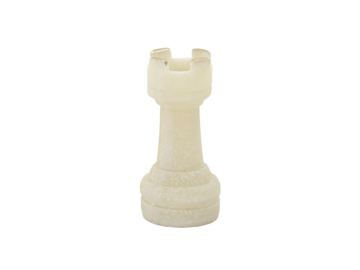 Lot de 8 Pièces d'Échec "Quarzy" 16cm Blanc
