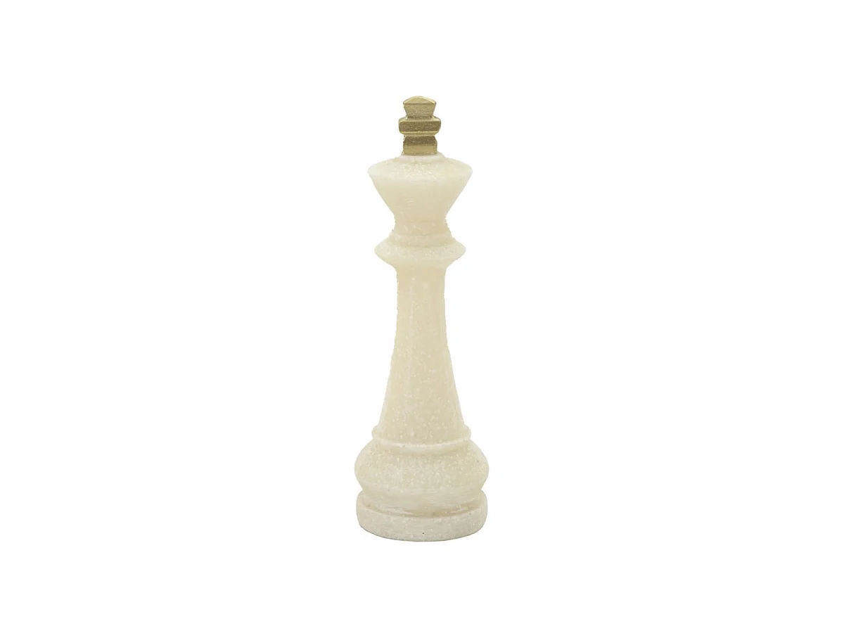 Lot de 8 Pièces d'Échec "Quarzy" 16cm Blanc