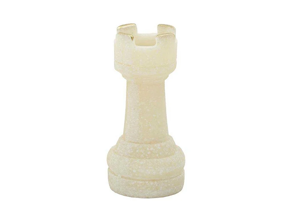 Lot de 8 Pièces d'Échec "Quarzy" 16cm Blanc