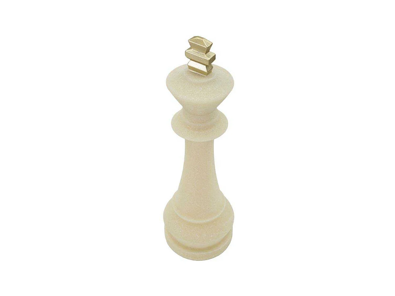 Pièce d'Échec Déco Roi "Quarzy" 41cm Blanc