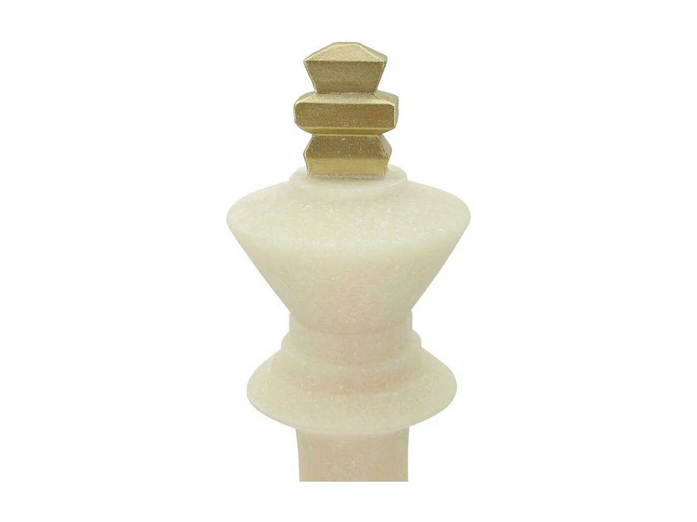 Pièce d'Échec Déco Roi "Quarzy" 41cm Blanc